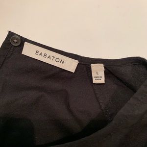 Babaton black balloon sleeve top